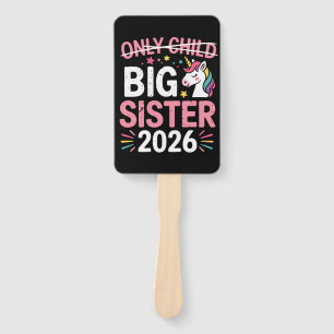 Éventail Enfant unique barré Grande sœur 2026 Grossesse 