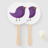 Éventail Enfants mignonette birdy (Devant et derrière)