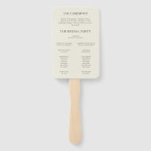 Éventail English Blooms Wedding Program (Dos)