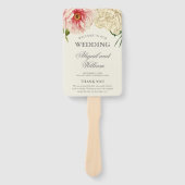 Éventail English Blooms Wedding Program (Devant)