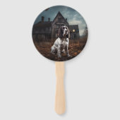 Éventail English Springer Spaniel Halloween Épouvantable (Dos)