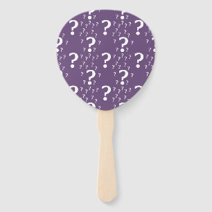Éventail énigme point d'interrogation puzzle violet