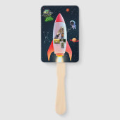 Éventail Énorme Quatre avec photos | Space Rocket 4e annive (Devant)
