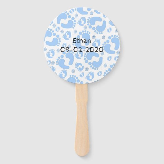 Éventail Ensemble de fans Bébé Pieds Bleus Garçon (Dos)