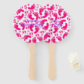 Éventail Ensemble de fans bébé pieds roses fille (Devant et derrière)