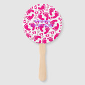 Éventail Ensemble de fans bébé pieds roses fille (Devant)