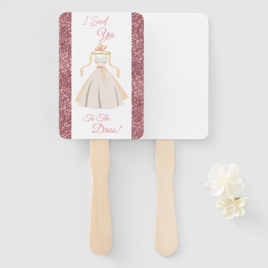 Éventail Ensemble de fans - Oui à la robe (Devant et derrière)