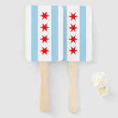 Éventail Ensemble de ventilateur à main avec drapeau de Chi (Devant et derrière)