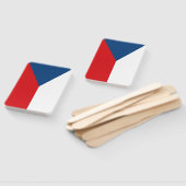 Éventail Ensemble de ventilateur à main avec drapeau de Cze (Non-assemblé)