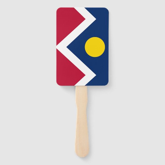 Éventail Ensemble de ventilateur à main avec drapeau de Den (Dos)