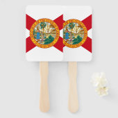 Éventail Ensemble de ventilateur à main avec drapeau de Flo (Devant et derrière)