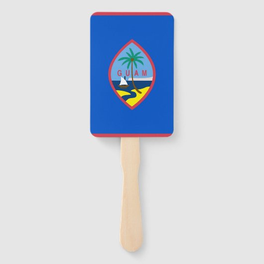 Éventail Ensemble de ventilateur à main avec drapeau de Gua (Dos)