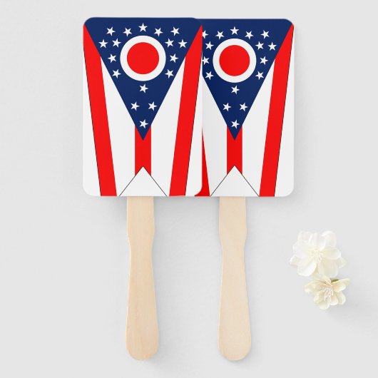 Éventail Ensemble de ventilateur à main avec drapeau de l'É (Devant et derrière)