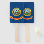 Éventail Ensemble de ventilateur à main avec drapeau de l'É (Devant et derrière)