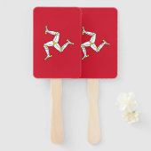 Éventail Ensemble de ventilateur à main avec drapeau de l'î (Devant et derrière)