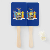 Éventail Ensemble de ventilateur à main avec drapeau de New (Devant et derrière)