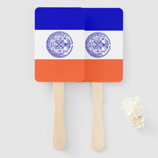 Éventail Ensemble de ventilateur à main avec drapeau de New (Devant et derrière)