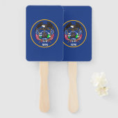 Éventail Ensemble de ventilateur à main avec drapeau de Uta (Devant et derrière)