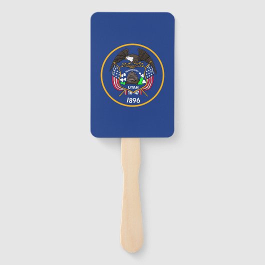 Éventail Ensemble de ventilateur à main avec drapeau de Uta (Dos)