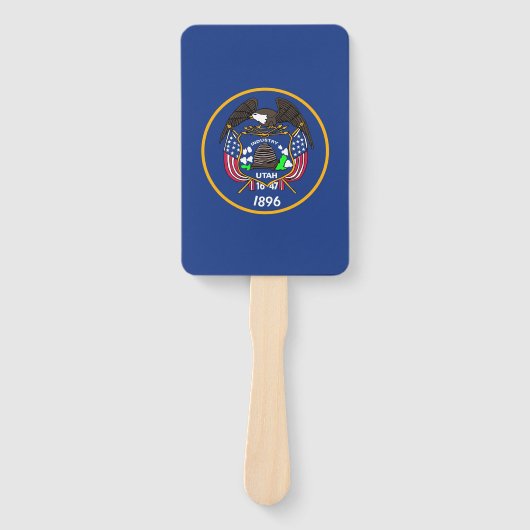 Éventail Ensemble de ventilateur à main avec drapeau de Uta (Devant)