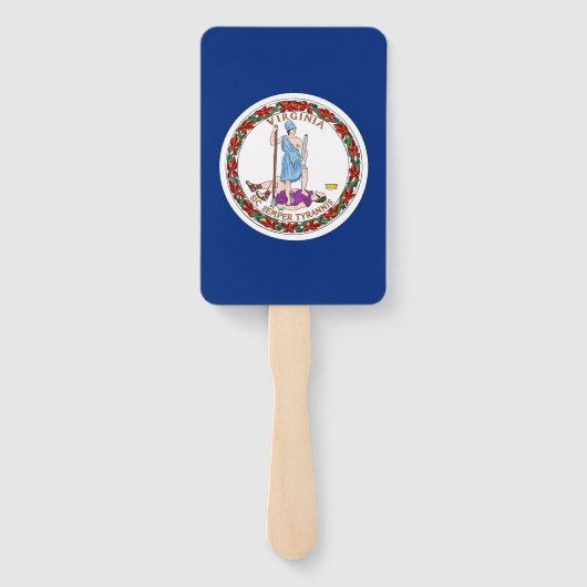 Éventail Ensemble de ventilateur à main avec drapeau de Vir (Dos)