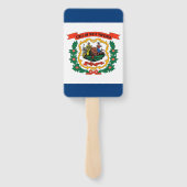 Éventail Ensemble de ventilateur à main avec drapeau de Vir (Dos)