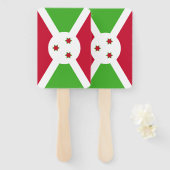 Éventail Ensemble de ventilateur à main avec drapeau du Bur (Devant et derrière)