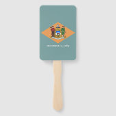 Éventail Ensemble de ventilateur à main avec drapeau du Del (Dos)