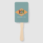 Éventail Ensemble de ventilateur à main avec drapeau du Del (Devant)