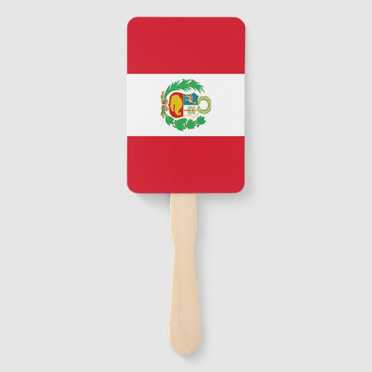Éventail Ensemble de ventilateur à main avec drapeau du Pér (Dos)