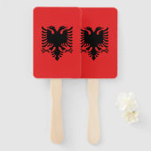 Éventail Ensemble de ventilateurs à main avec drapeau d'Alb (Devant et derrière)