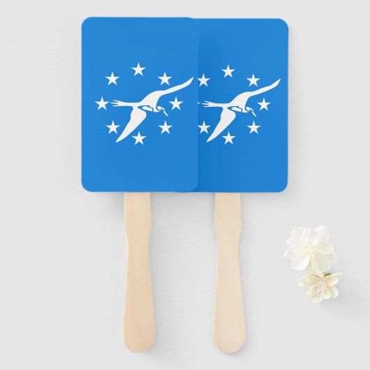 Éventail Ensemble de ventilateurs à main avec drapeau de Co (Devant et derrière)