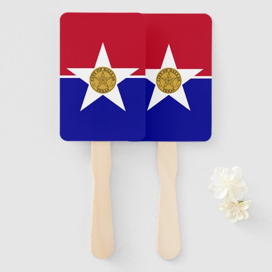 Éventail Ensemble de ventilateurs à main avec drapeau de Da (Devant et derrière)