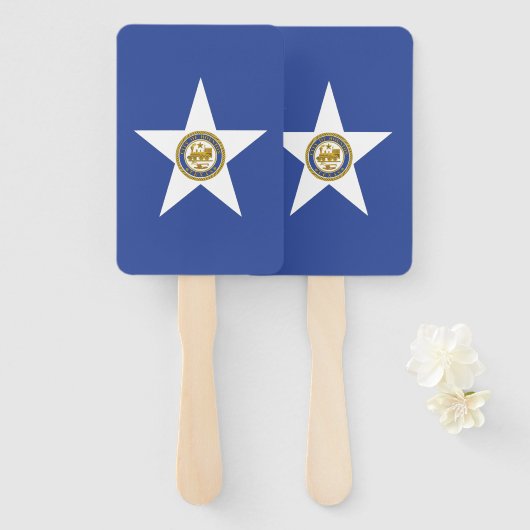 Éventail Ensemble de ventilateurs à main avec drapeau de Ho (Devant et derrière)