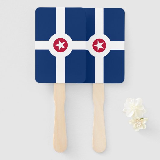 Éventail Ensemble de ventilateurs à main avec drapeau d'Ind (Devant et derrière)