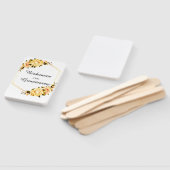 Éventail Ensemble de ventilateurs de mariage Jaune personna (Non-assemblé)