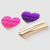 Éventail Ensemble de ventilateurs en forme de coeur rose (Non-assemblé)