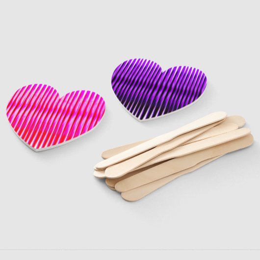 Éventail Ensemble de ventilateurs en forme de coeur rose (Non-assemblé)