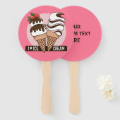 Éventail Ensemble de ventilateurs Lover à crème glacée pers (Devant et derrière)