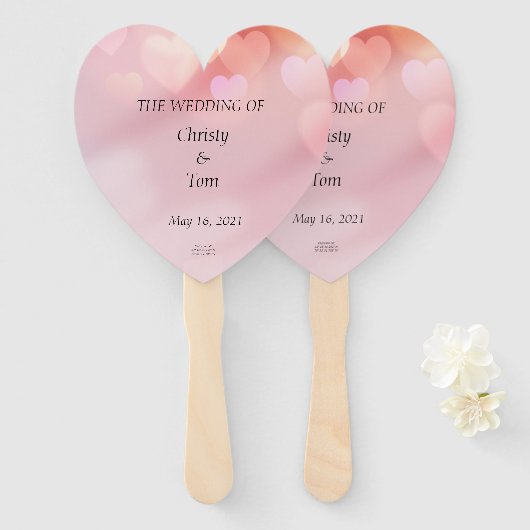 Éventail Ensemble de ventilateurs Mariages (Devant et derrière)