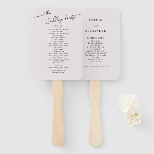 Éventail Ensemble de ventilateurs pour Mariage Boho. (Devant et derrière)