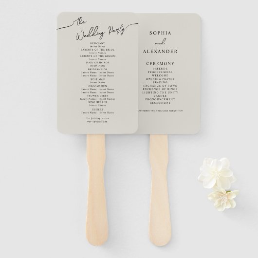 Éventail Ensemble de ventilateurs pour Mariage Boho. (Devant et derrière)