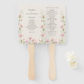 Éventail Ensemble de ventilateurs pour un mariage fleur sau (Devant et derrière)