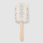 Éventail Ensemble de ventilateurs pour un mariage fleur sau (Dos)