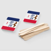 Éventail Ensemble d'éventail manuel avec drapeau de l'État  (Non-assemblé)