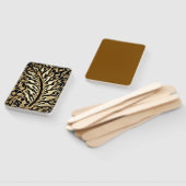 Éventail Ensemble d'éventails à main motif feuille d'or (Non-assemblé)