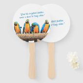 Éventail "Ensemble nous brillons" (Devant et derrière)