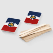 Éventail Ensemble patriotique d'éventails à main avec drape (Non-assemblé)