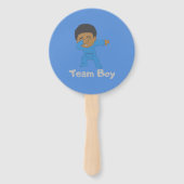 Éventail Équipe de révélation de genre Fille / Garçon rose  (Dos)