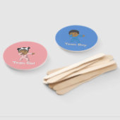 Éventail Équipe de révélation de genre Fille / Garçon rose  (Non-assemblé)